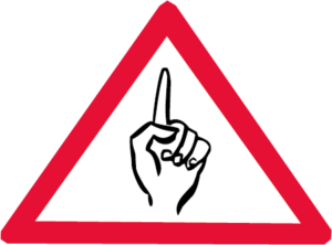 Verkehrszeichen Achtung